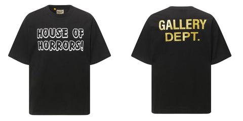 GALLERY DEPT. Oversized Graphic T-Shirt | House of Horrors Front & Gold Logo Back