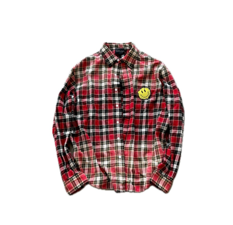 False Perception Angle Inside Green Plaid Flannel