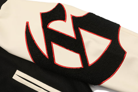GODSPEED Skull Graphic Varsity Jacket