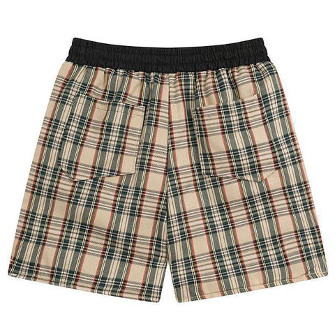RHUDE Logo-Embroidered Checked Cotton-Flannel Drawstring Shorts
