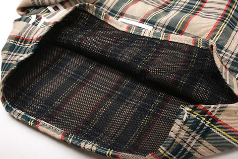 RHUDE Logo-Embroidered Checked Cotton-Flannel Drawstring Shorts