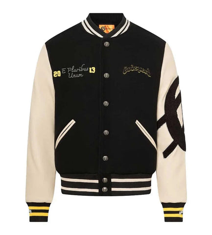 GODSPEED Skull & Wing Graphic Varsity Jacket