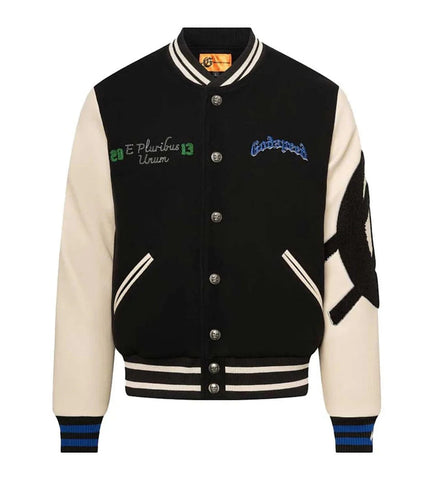 GODSPEED Skeleton Eagle Graphic Varsity Jacket
