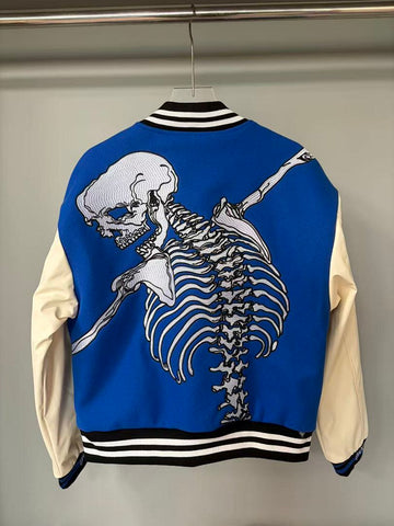 GODSPEED Skeleton Graphic Varsity Jacket