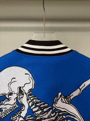 GODSPEED Skeleton Graphic Varsity Jacket