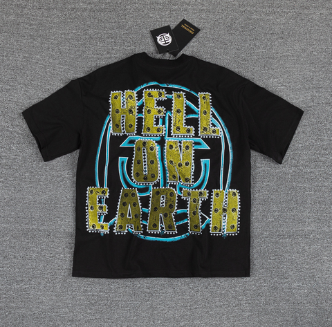 GLAZAGOD 2030 Rhinestone Electric Graphic T-Shirt