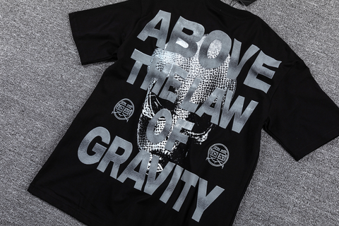 GLAZAGOD Above the Law of Gravity Alien Graphic T-Shirt