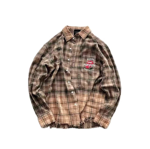 False Perception Rolling Stones Brown Cream Flannel