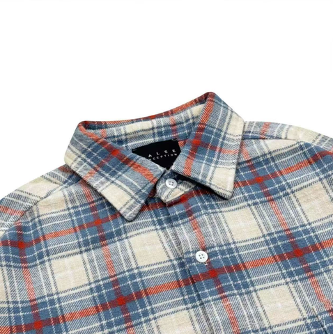 False Perception Simpsons Graffiti Plaid Flannel Shirt
