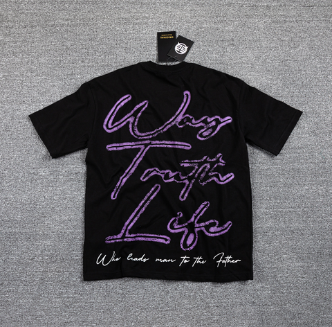 GLAZA GOD Purple UFO Double-Sided Graphic T-Shirt