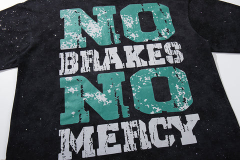 Eagle No Mercy Double‑Sided Graphic Print Crew Neck Streetwear T‑Shirt