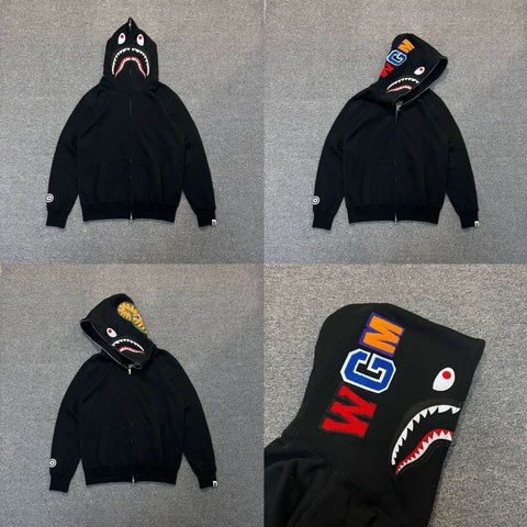 BAPE Shark Full Zip Hoodie Black Shark Edition