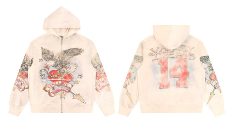 Vale Forever Cream Nostalgia Eagle Tracksuit Set