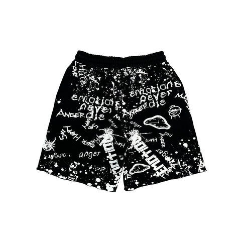 Black “Graffiti” Shorts