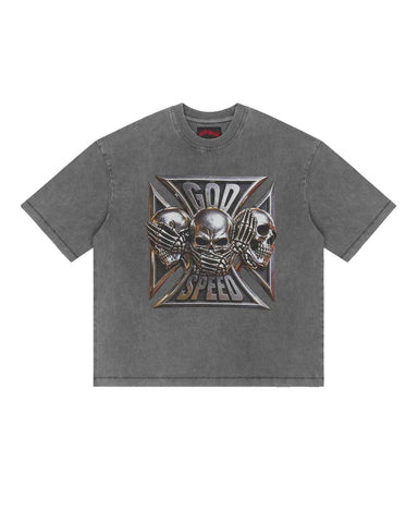 Godspeed Omerta Tee Ash Grey