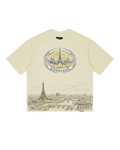 Godspeed Paris Skyline Tee Bone