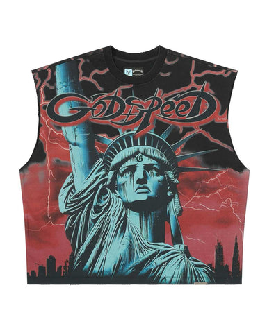 Godspeed Voltage Sleeveless Tee Black/Red