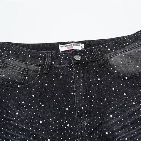 Vale Forever Starry Sky Rhinestone Distressed Jeans