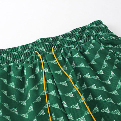 Rhude Letter Embroidered Hip Hop  Casual Split Shorts