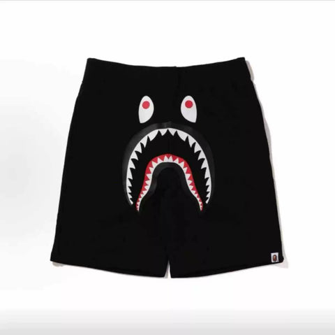 BAPE Style Shark Casual Shorts - Solid Black