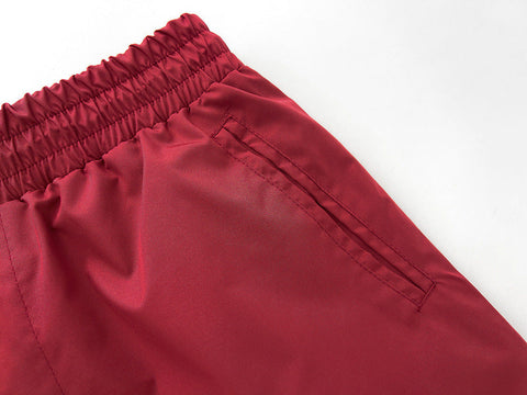 RHUDE Logo Panel Swim Shorts – Pink & White