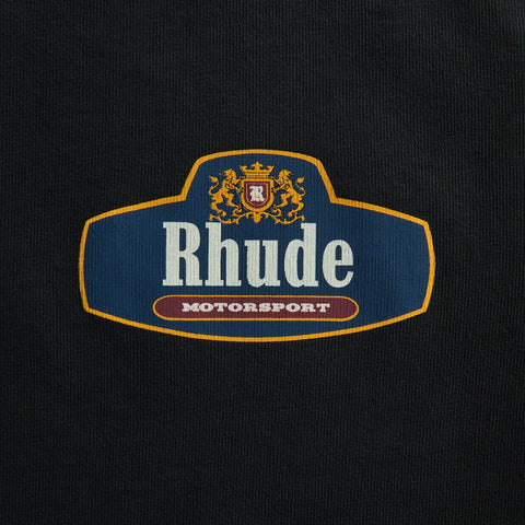 Rhude Racing Crest Tee - Vintage Black / Navy