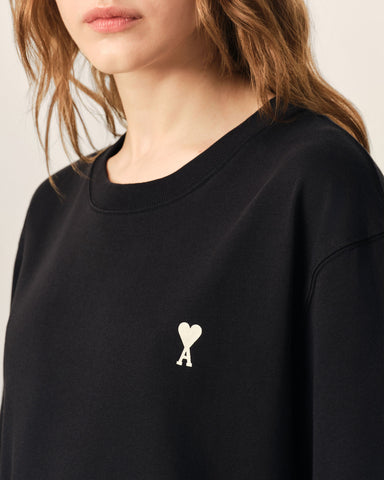Black printed cotton "Place des Victoires" t-shirt