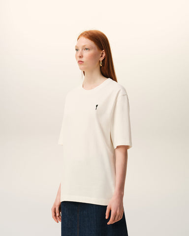 White Cotton Place Des Victoires Print T-shirt
