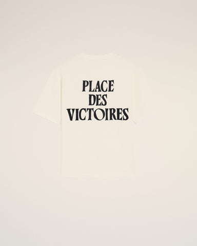 White Cotton Place Des Victoires Print T-shirt