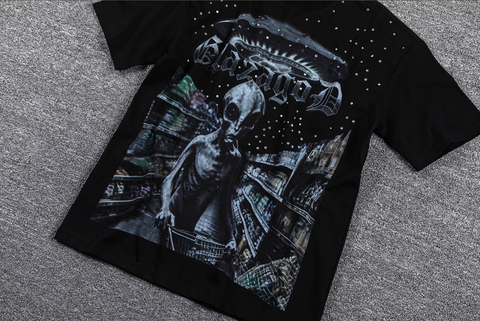 GLAZAGOD Above the Law of Gravity Alien Graphic T-Shirt