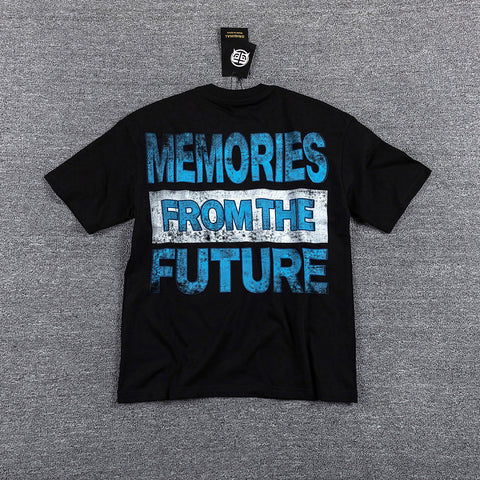 Glazagod "Memories From The Future" Planet Landscape Double‑Sided Graphic Print Crew Neck Streetwear T‑Shirt