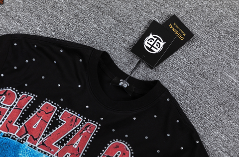 GLAZA GOD Roses & Roses Red Skull Graphic T-Shirt