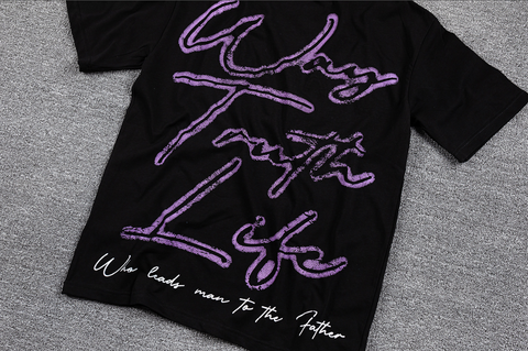 GLAZA GOD Purple UFO Double-Sided Graphic T-Shirt
